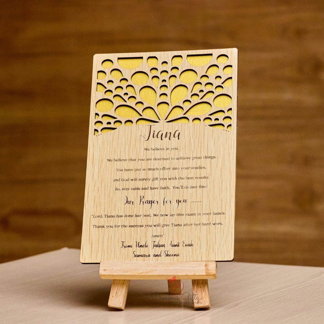 Success Card — Sunburst laser-cut card